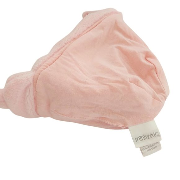 Disney and Miniwear Baby Girl Pink Trapper Hat And Mitten Set of 2 Cozy Warm - Picture 9 of 10